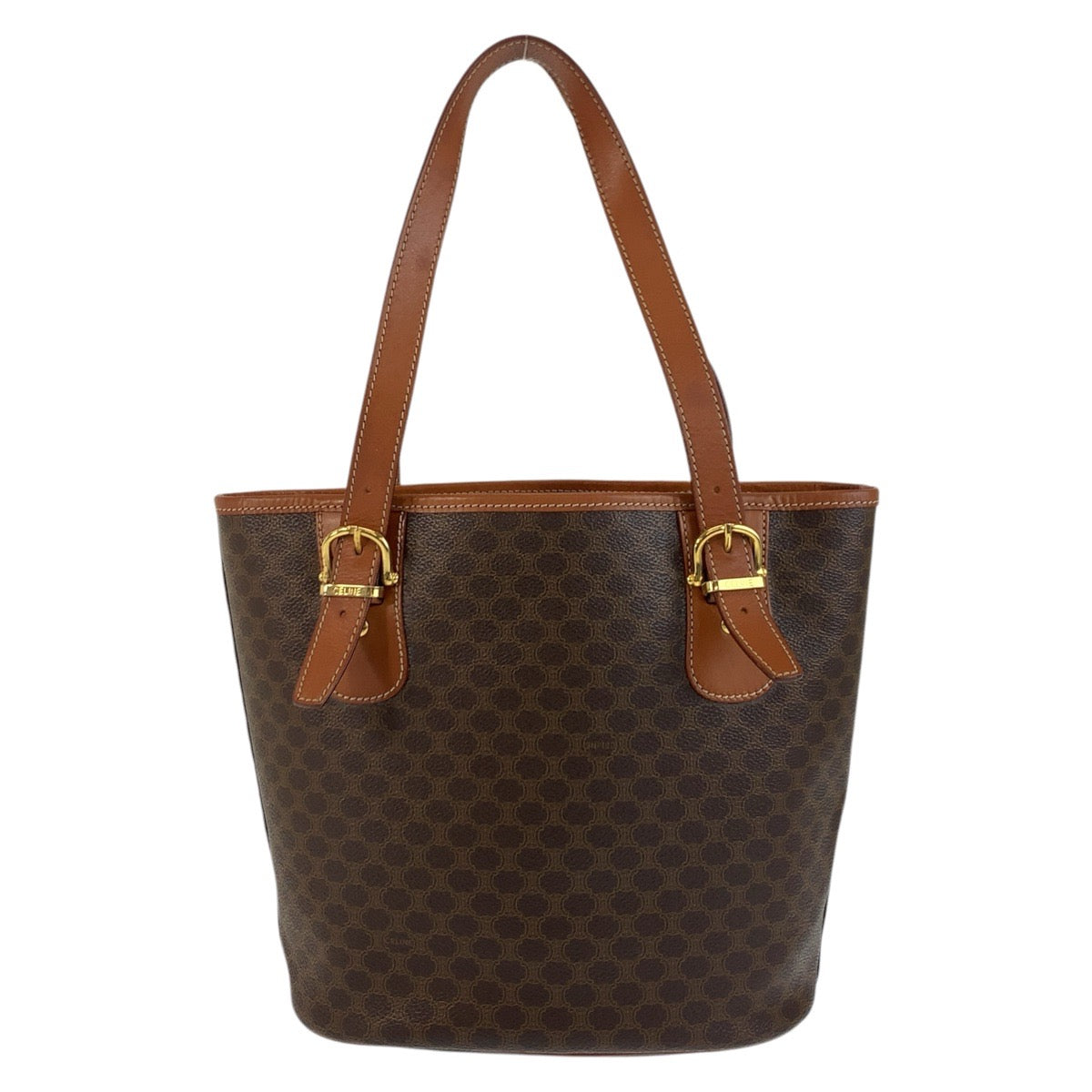 Tote Bag Mc Pvc, Metal Tote Bag Leather Brown Shoulder Bag
