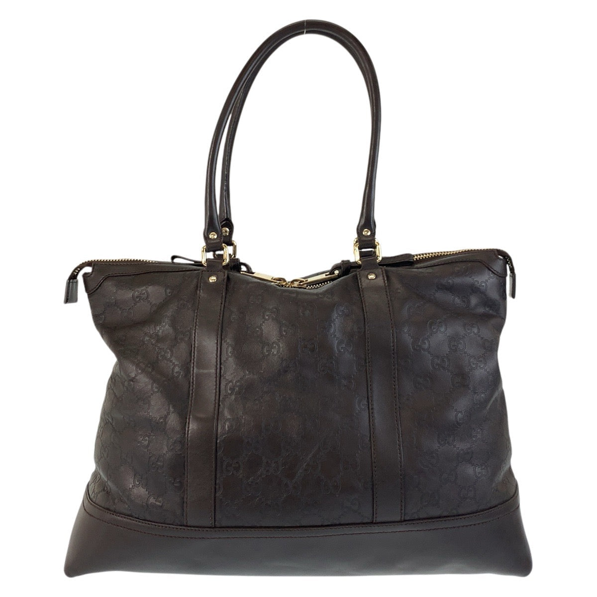 Gucci en Leather Brown Gold Shoulder Bag
