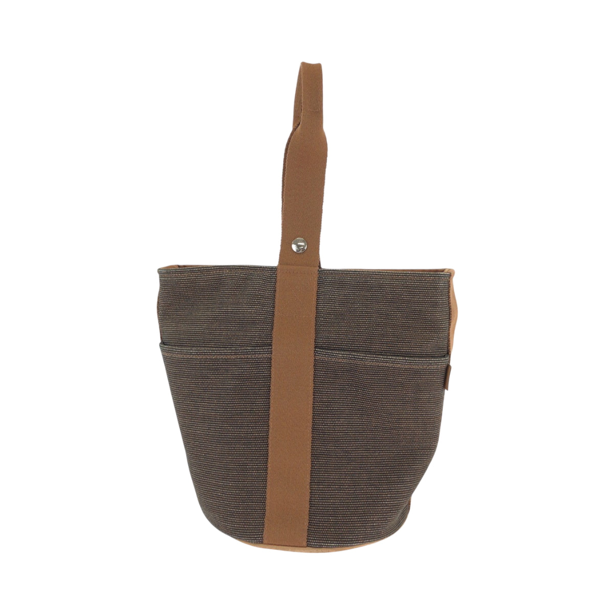 Hermes Handbag Handbag Sakso Mm Women Canvas Metal Brown Travel Bag