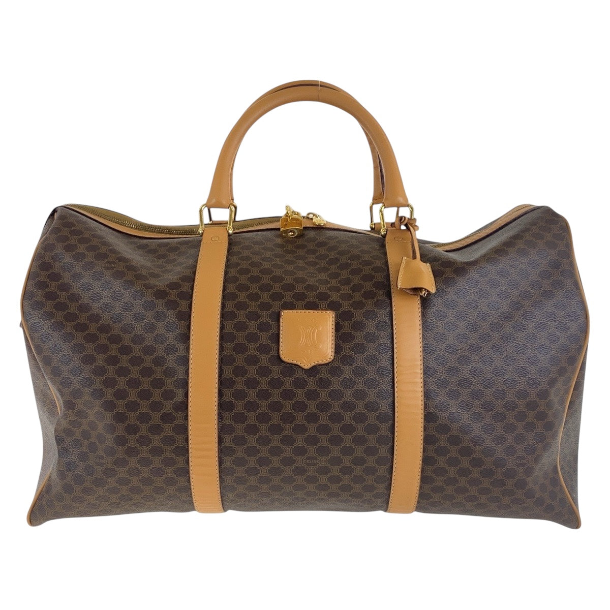 Boston Duffel Bag Pvc Metal Macadam Women Brown Gold Travel Bag