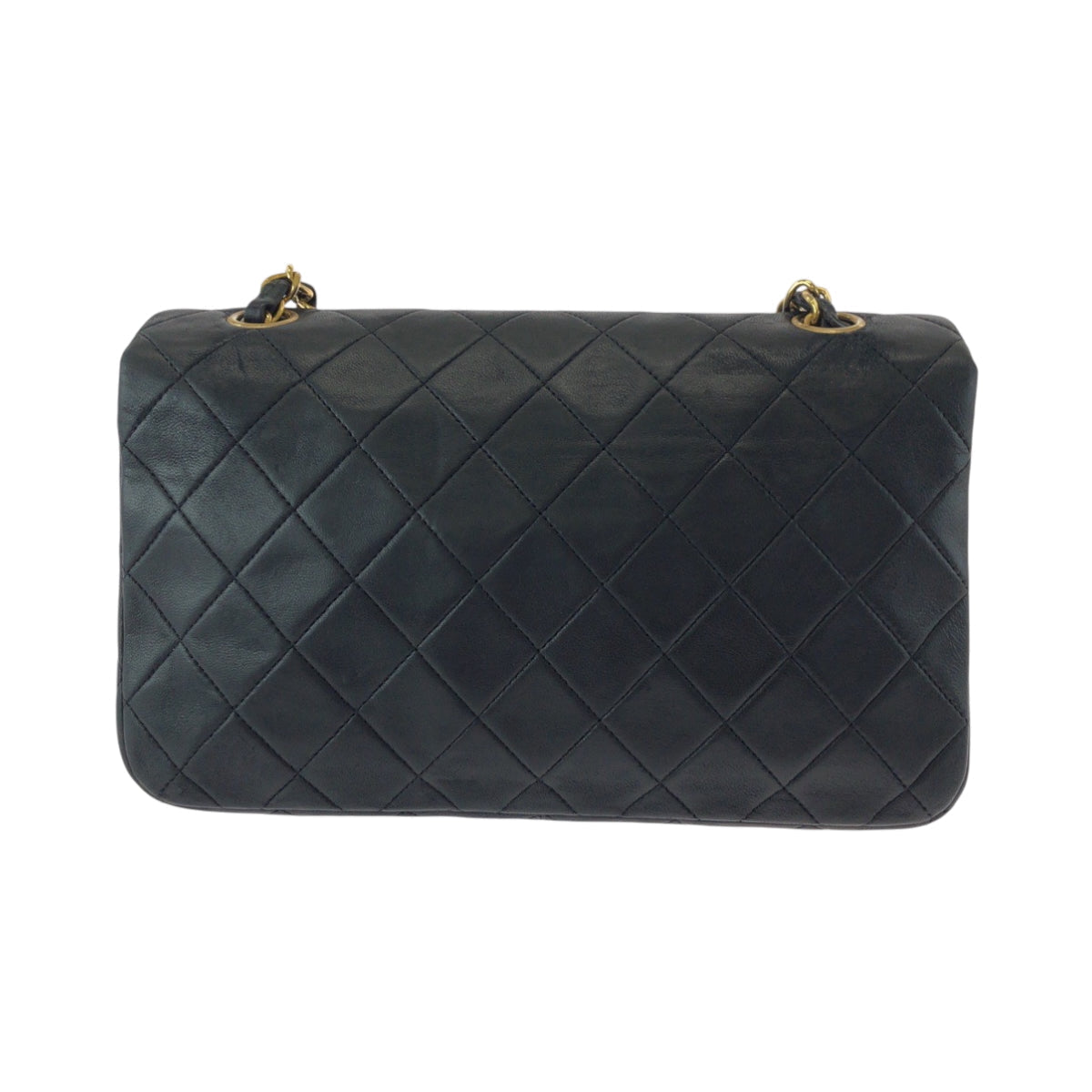 Chanel lambskin GoldMetal ChainShoulder Matrasse full flap Black Shoulder Bag
