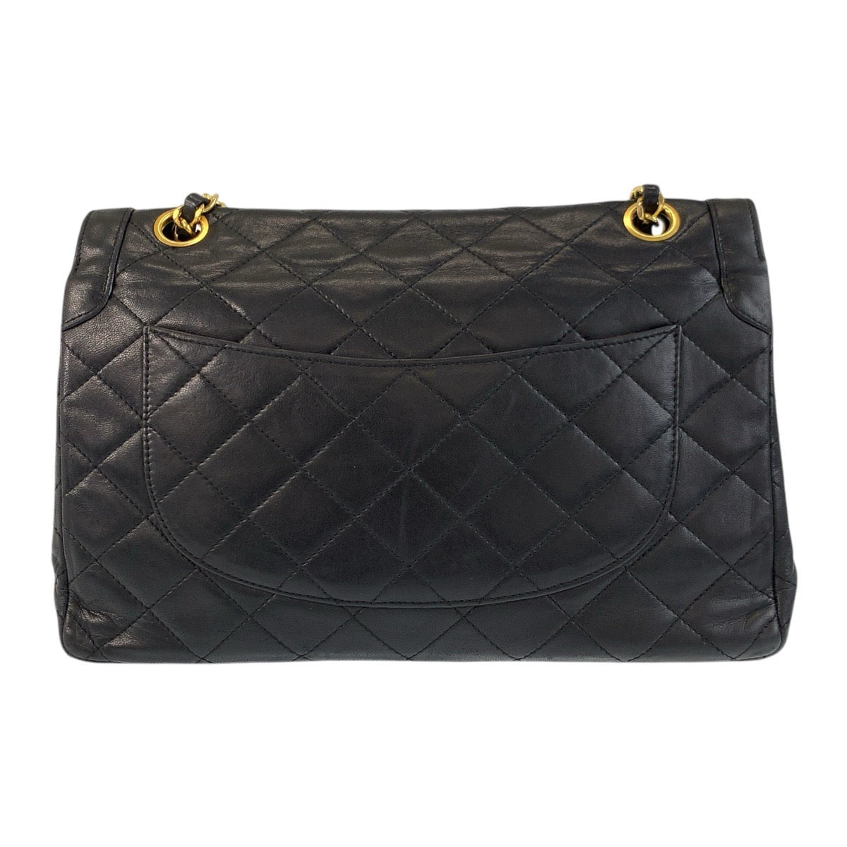 Chanel lambskin GoldMetal ChainShoulder Paris limited Matrasse Black Lock Shoulder Bag