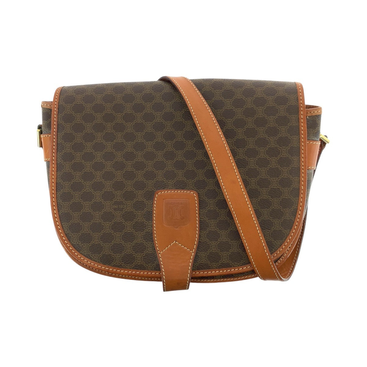 Shoulder Bag Pvc, Metal Shoulder Bag Pochette Leather Brown Macadam Women