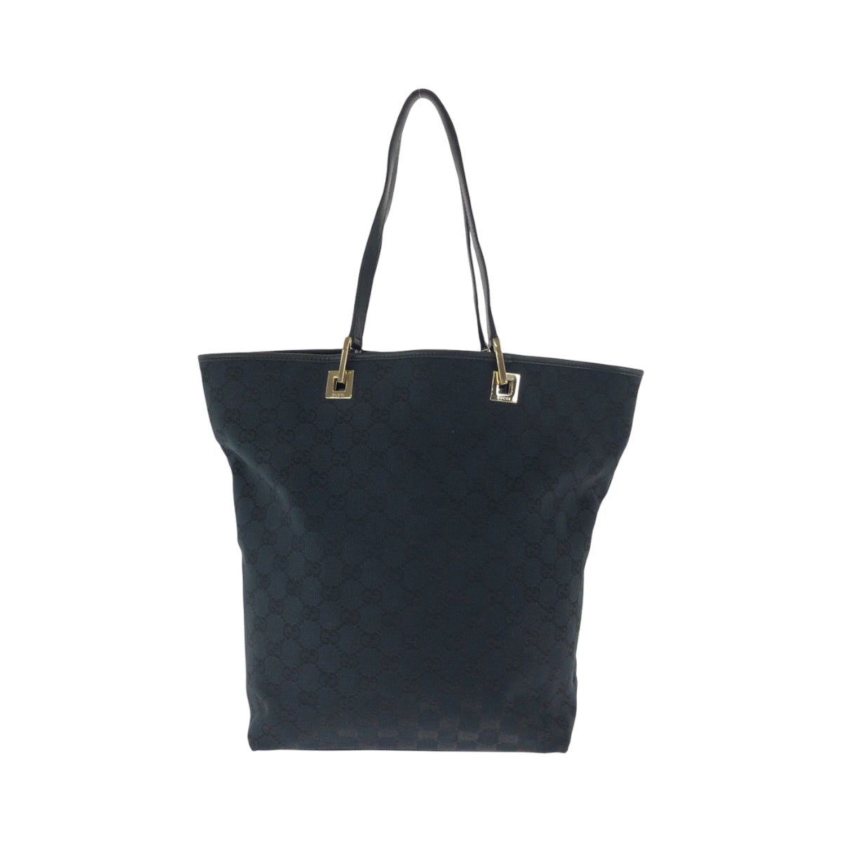 Gucci 002 GG SilverMetal Canvas Black Shoulder Bag