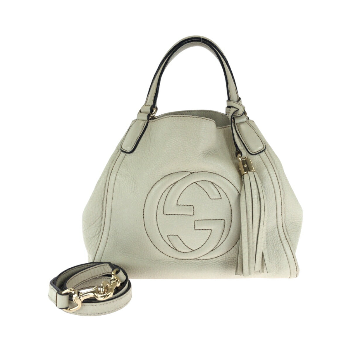 Gucci Soho Interlocking Fringe 2Way Bag Leather Jewelry