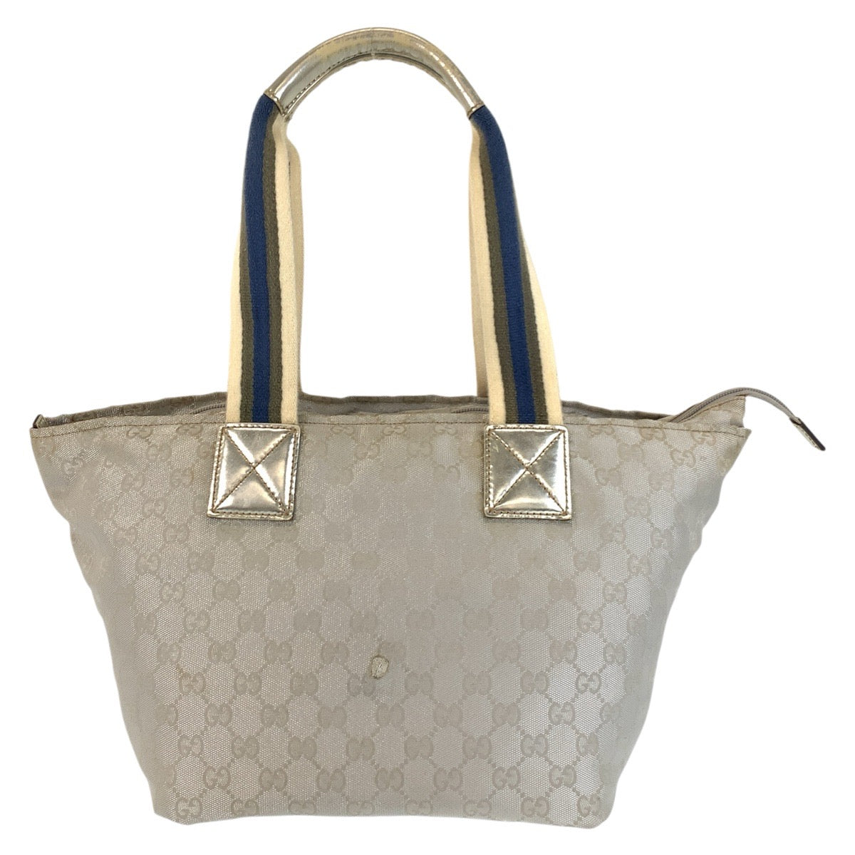 Gucci GG Sherry line Canvas Silver Shoulder Bag