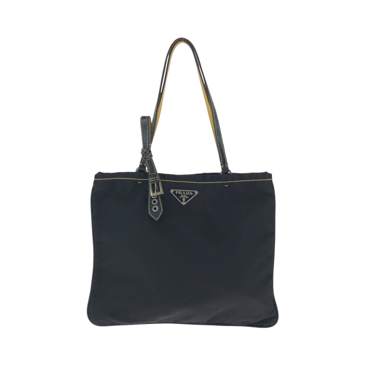 Tote Bag Yellow Silvermetal Tote Bag Handbag Nylon Black