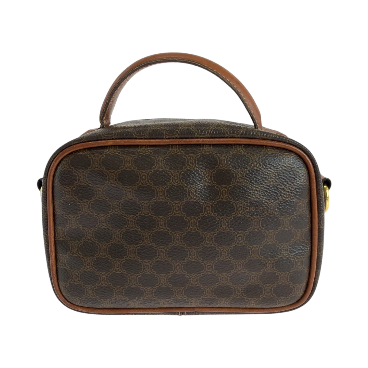 Shoulder Bag Pvc Dark Metal Shoulder Bag Brown Gold