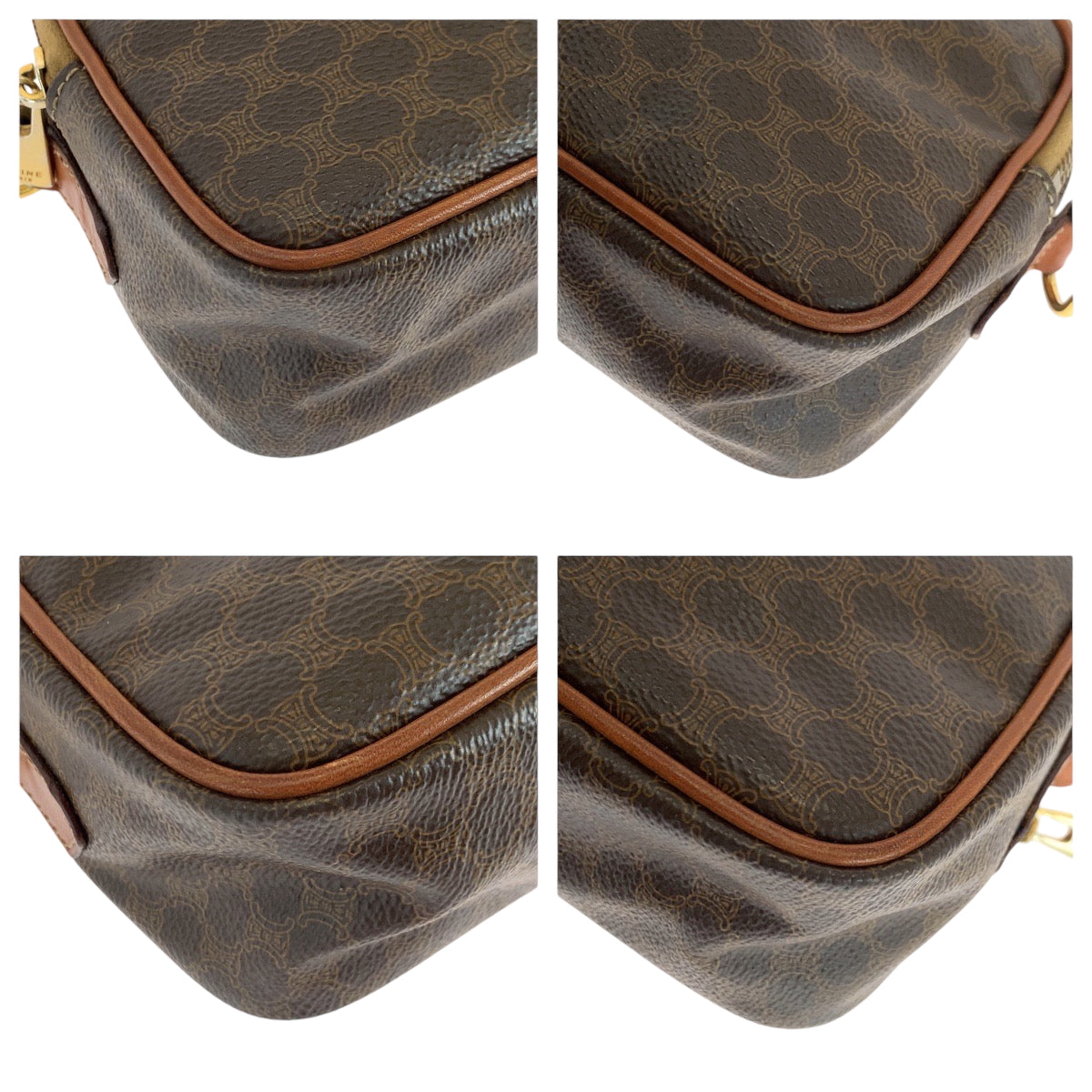Shoulder Bag Pvc Dark Metal Shoulder Bag Brown Gold