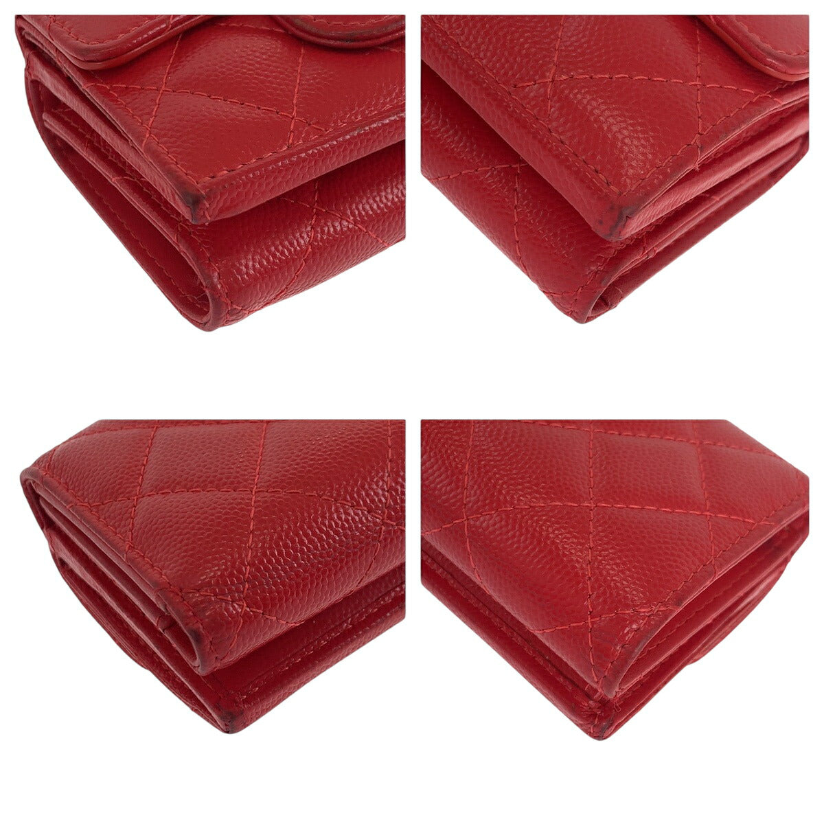 Chanel Caviar Skin Matelasse Small Flap Wallet