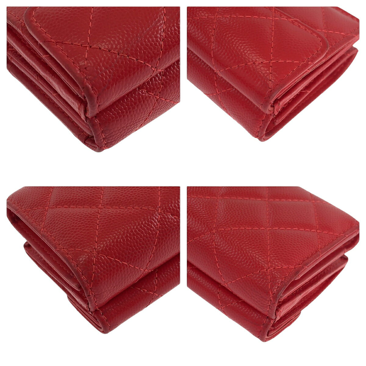 Chanel Caviar Skin Matelasse Small Flap Wallet