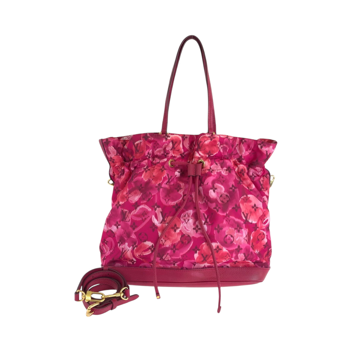 Louis Vuitton M94313 Rose Andian Nylon Pink Gold Tote Bag