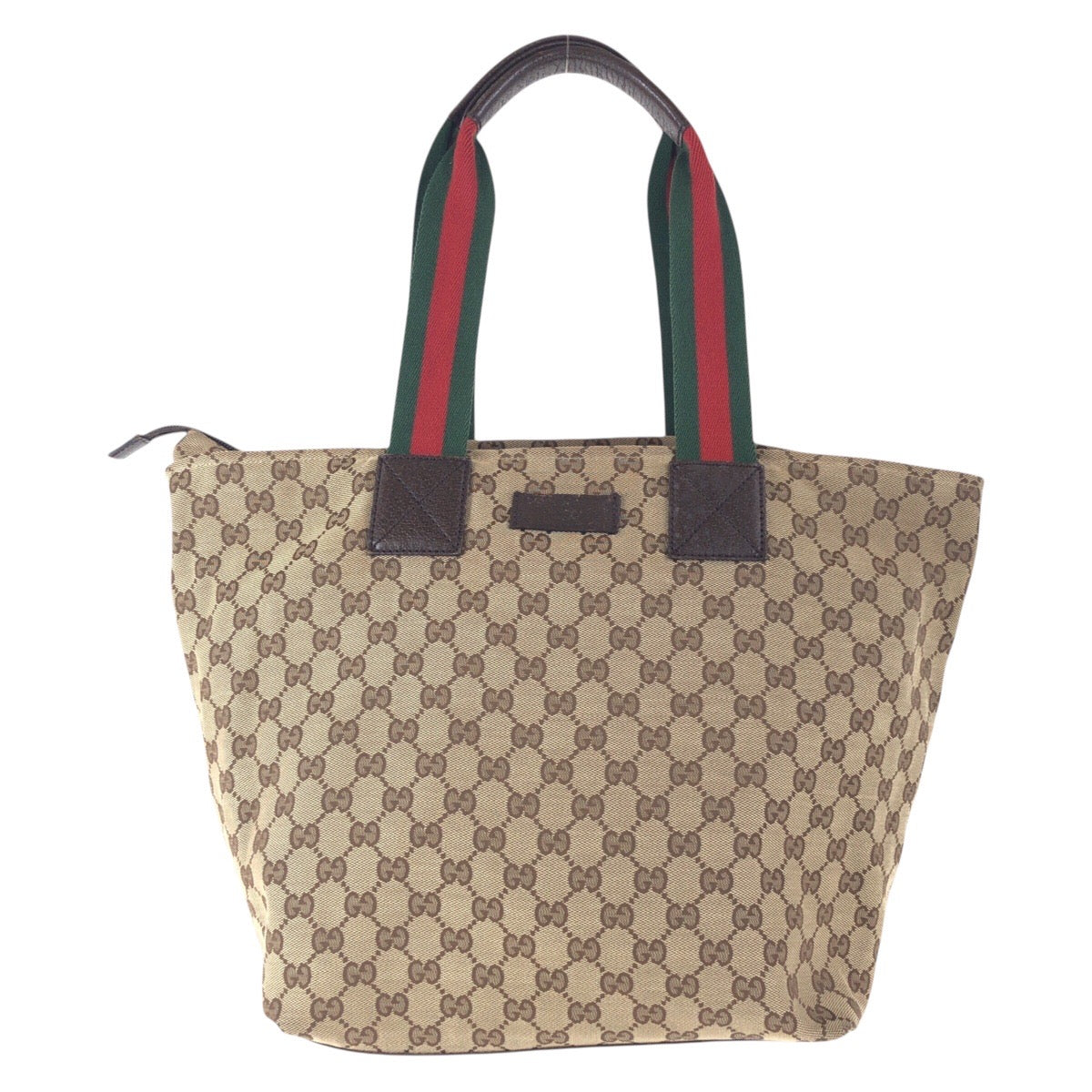 Gucci GG omen Leather Canvas Brown Silver Shoulder Bag