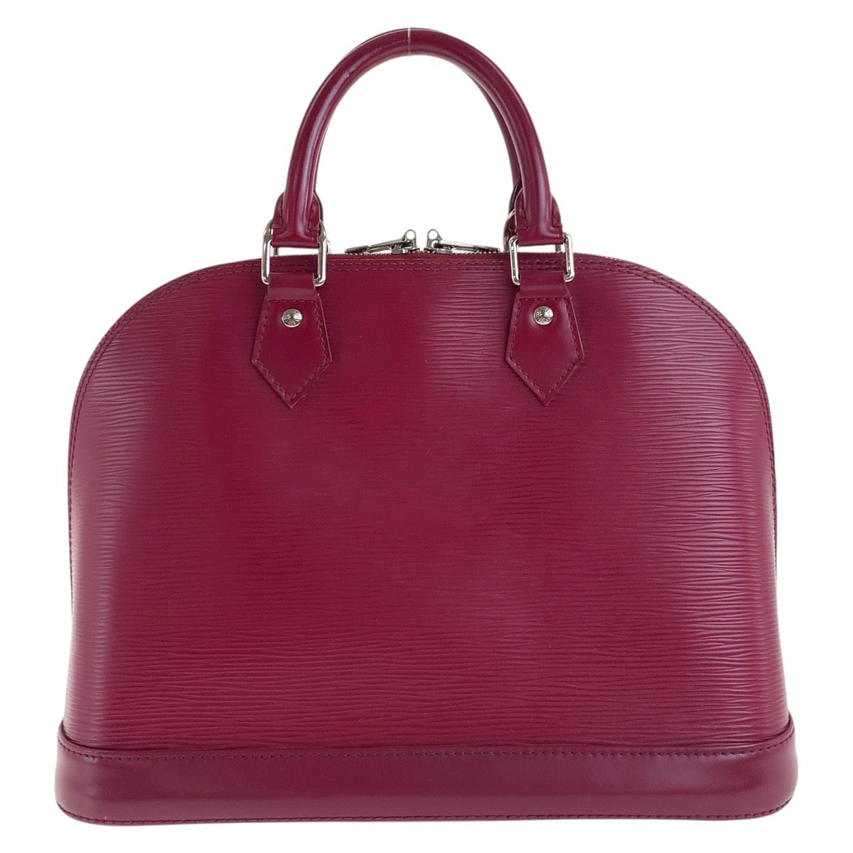 Louis Vuitton M40490 Fuchsia Wine Bordeaux SilverMetal Leather Red Handbag