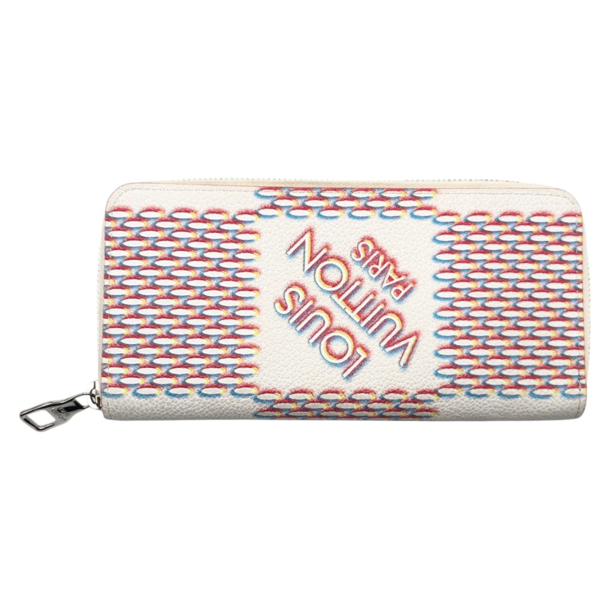 Louis Vuitton Long Purse M81403 damier spray Leather White Multicolor Wallet Case