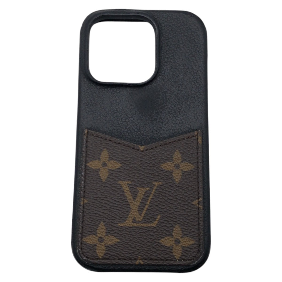 Louis Vuitton iPhone Monogram Leather Black Brown Handbag