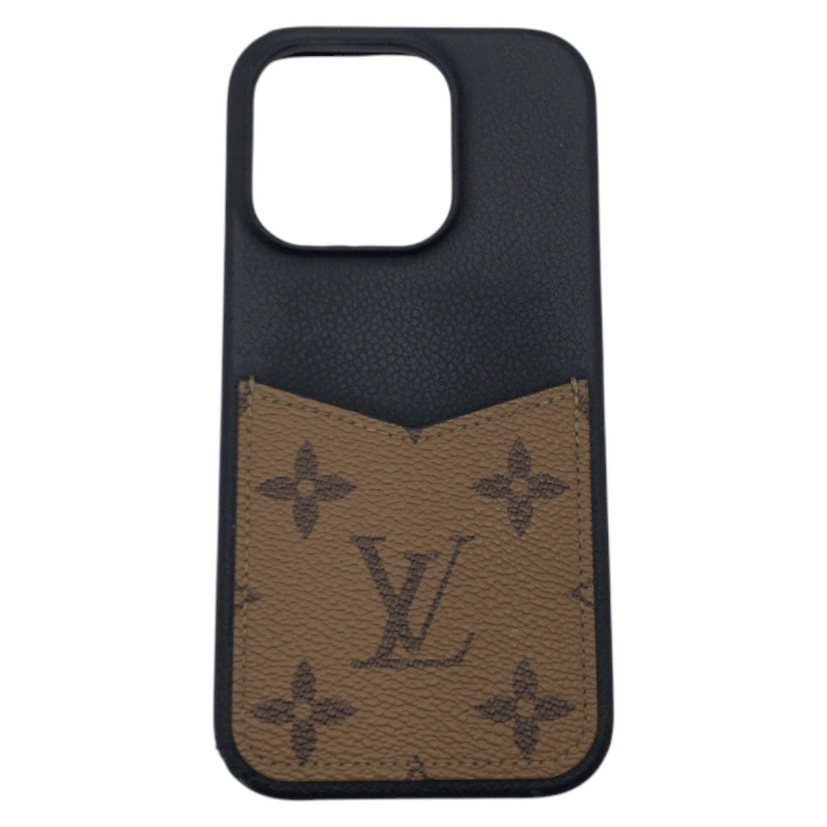 Louis Vuitton iPhone M82889 Camel Monogram Leather Black Handbag