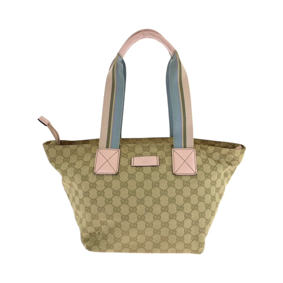 Gucci GG Gold Metal Canvas Beige Blue Pink Shoulder Bag