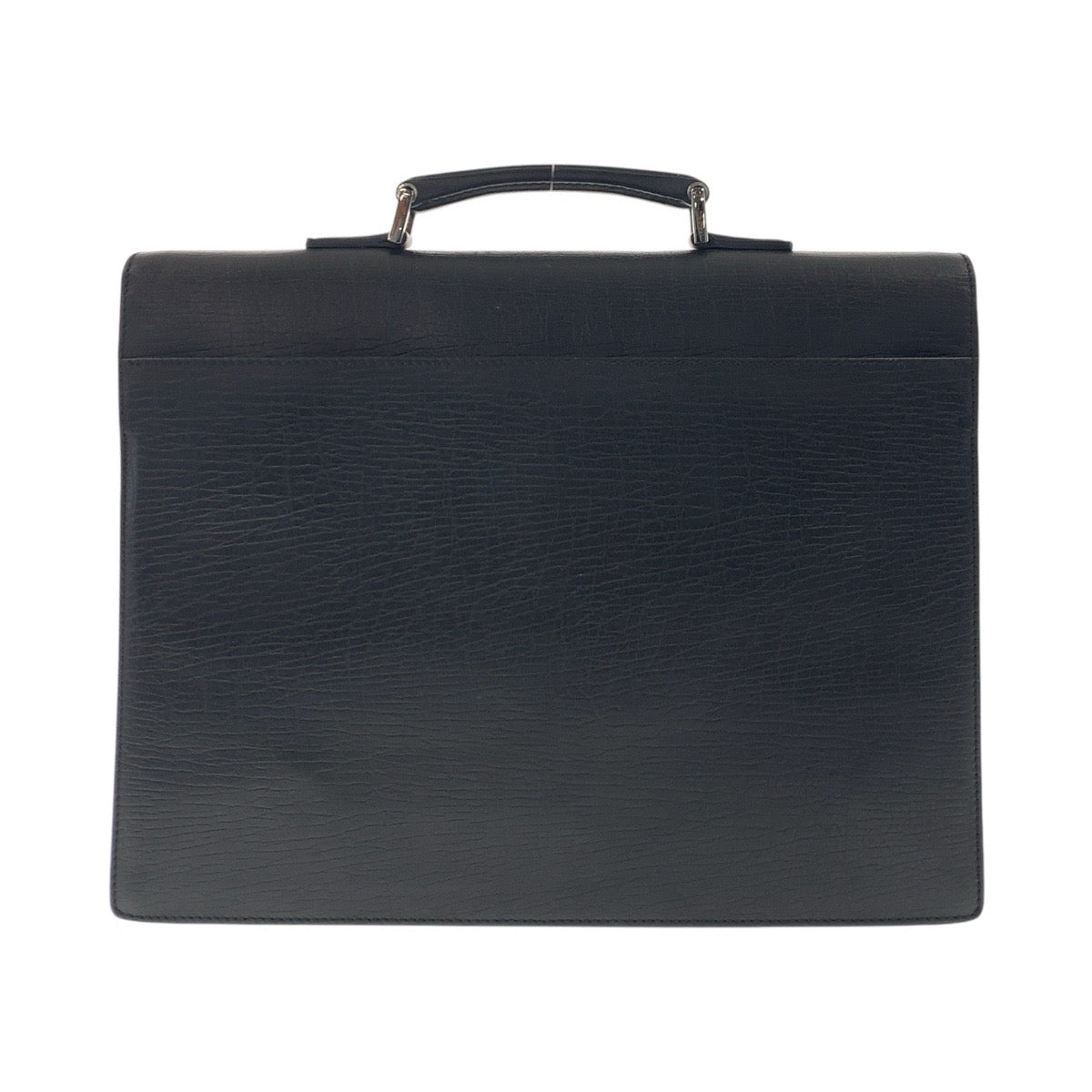 Gucci Business SilverMetal Business briefcase Leather Black Handbag