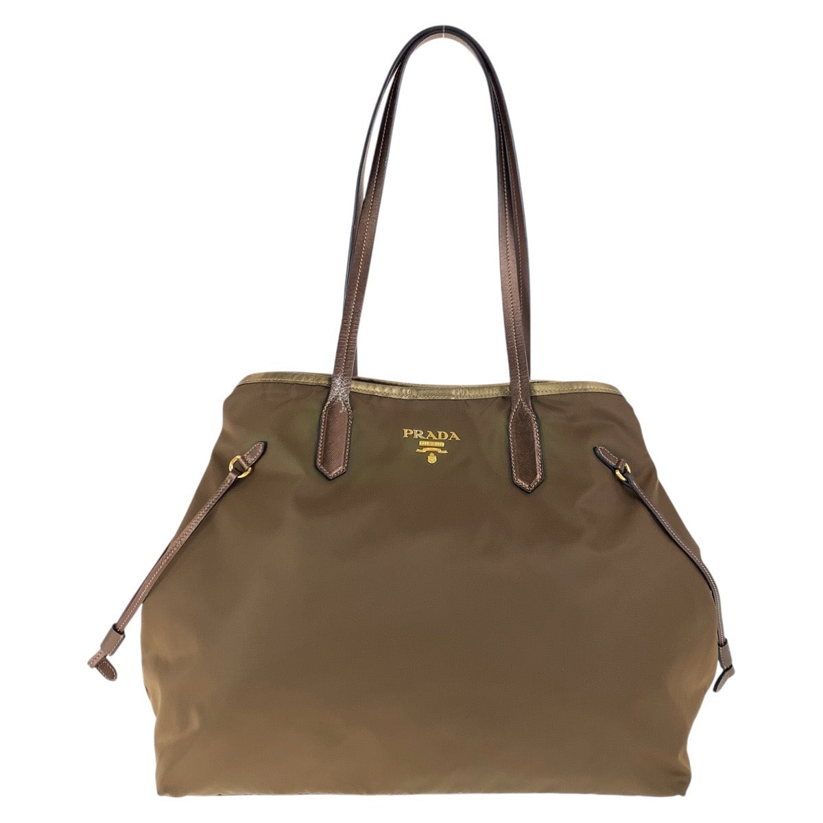 Tote Bag , Gold Metal Tote Bag Leather Nylon Shoulder Bag