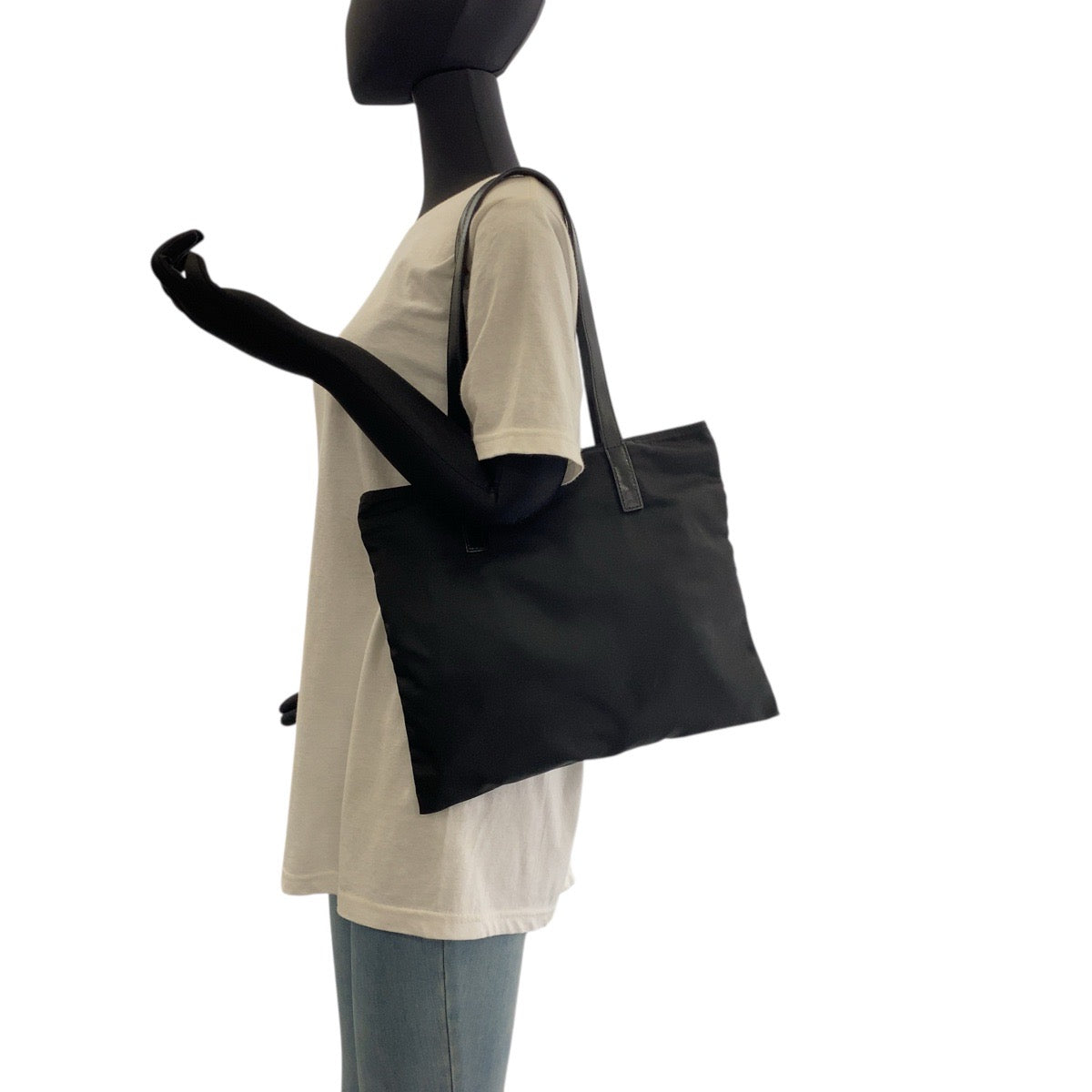 Tote Bag , Silvermetal Tote Bag Shoulder Leather Nylon Shoulder Bag Logo Women
