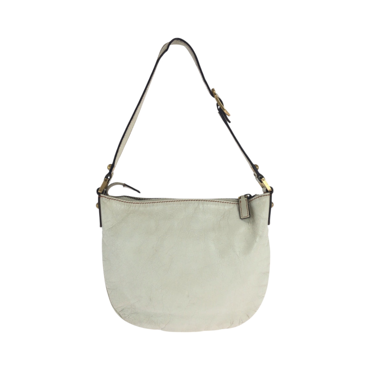 Gucci GoldMetal Soho Interlocking Leather White Shoulder Bag