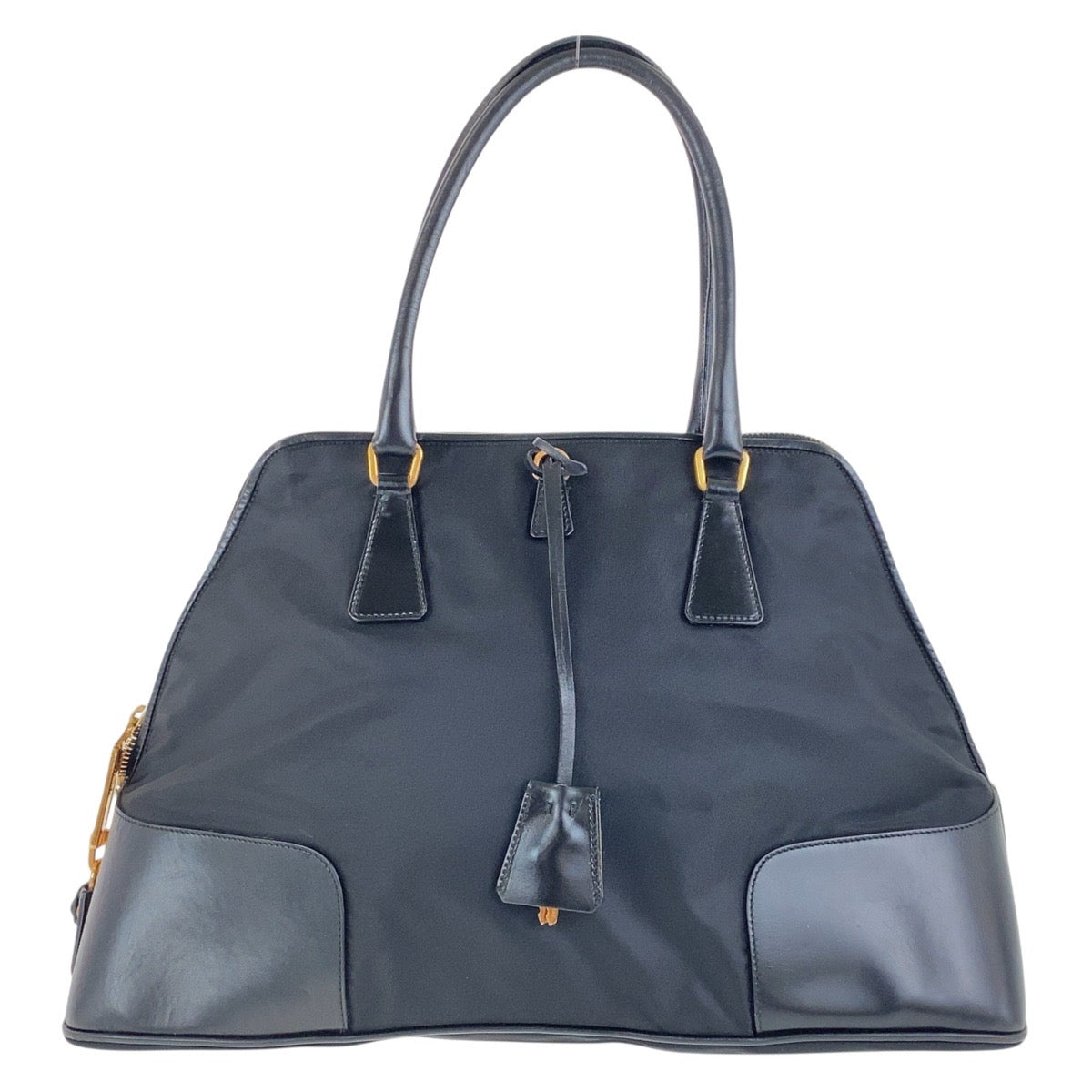Shoulder Bag , Goldmetal Shoulder Bag Tote Leather Nylon