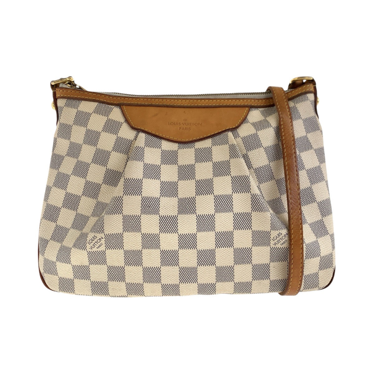 Louis Vuitton N41113 PVC iracusaPM Leather White Gold Gray Shoulder Bag