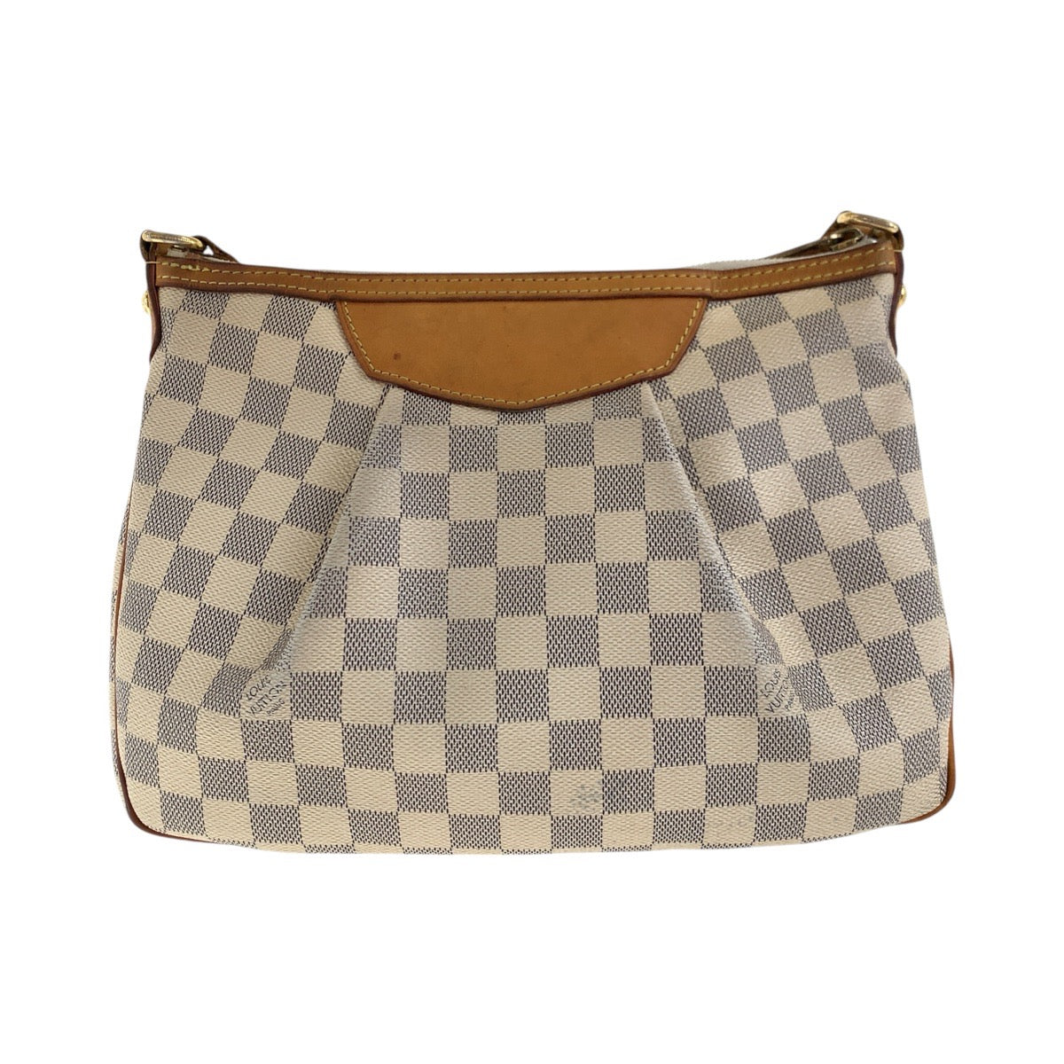 Louis Vuitton N41113 PVC iracusaPM Leather White Gold Gray Shoulder Bag