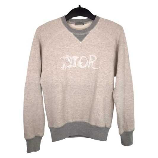Dior Sweat Cotton Gray Gray Peter Doig Embroidery White Logo Travel Bag