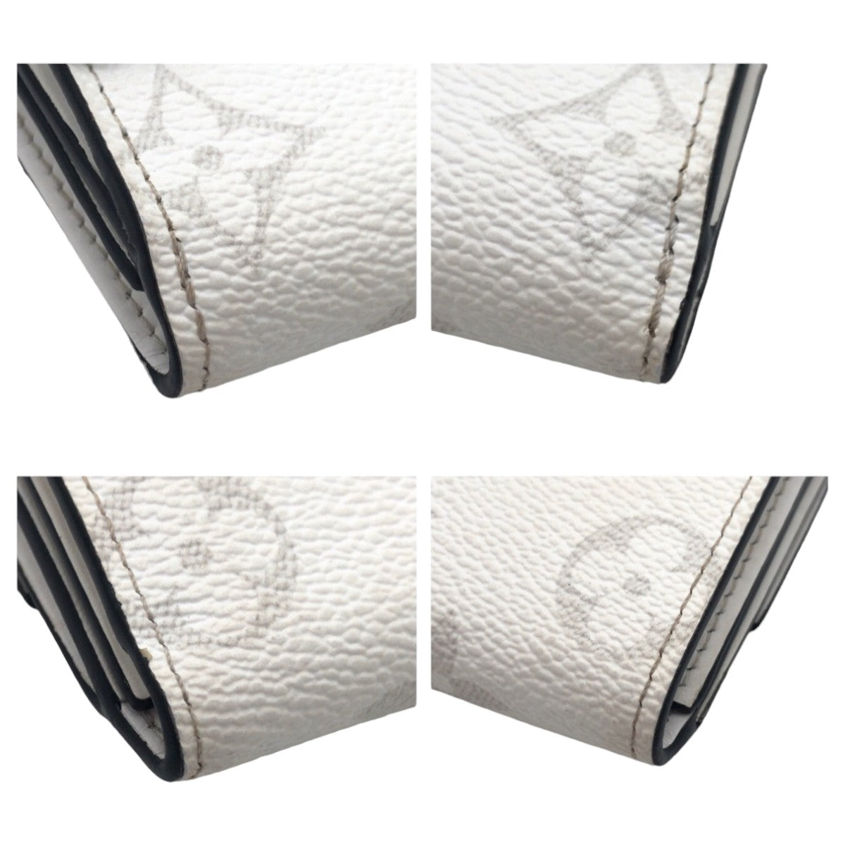 Louis Vuitton Tri-fold M30899 PVC Optic SilverMetal White Wallet Case