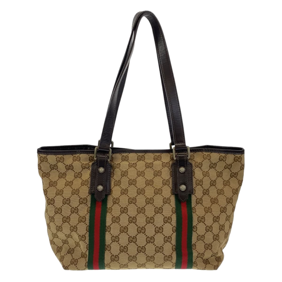 Gucci GG Sherry line Canvas Beige Multicolor Shoulder Bag