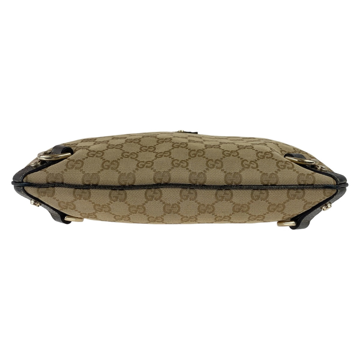 Gucci GG Gold ey GG pattern Leather Canvas Brown Beige Crossbody Bag
