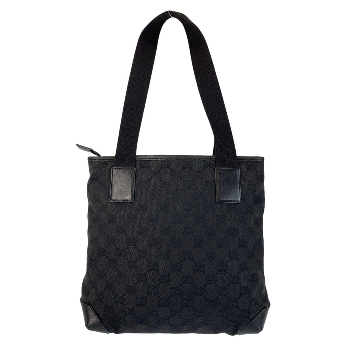 Gucci GG Leather Canvas Black Shoulder Bag