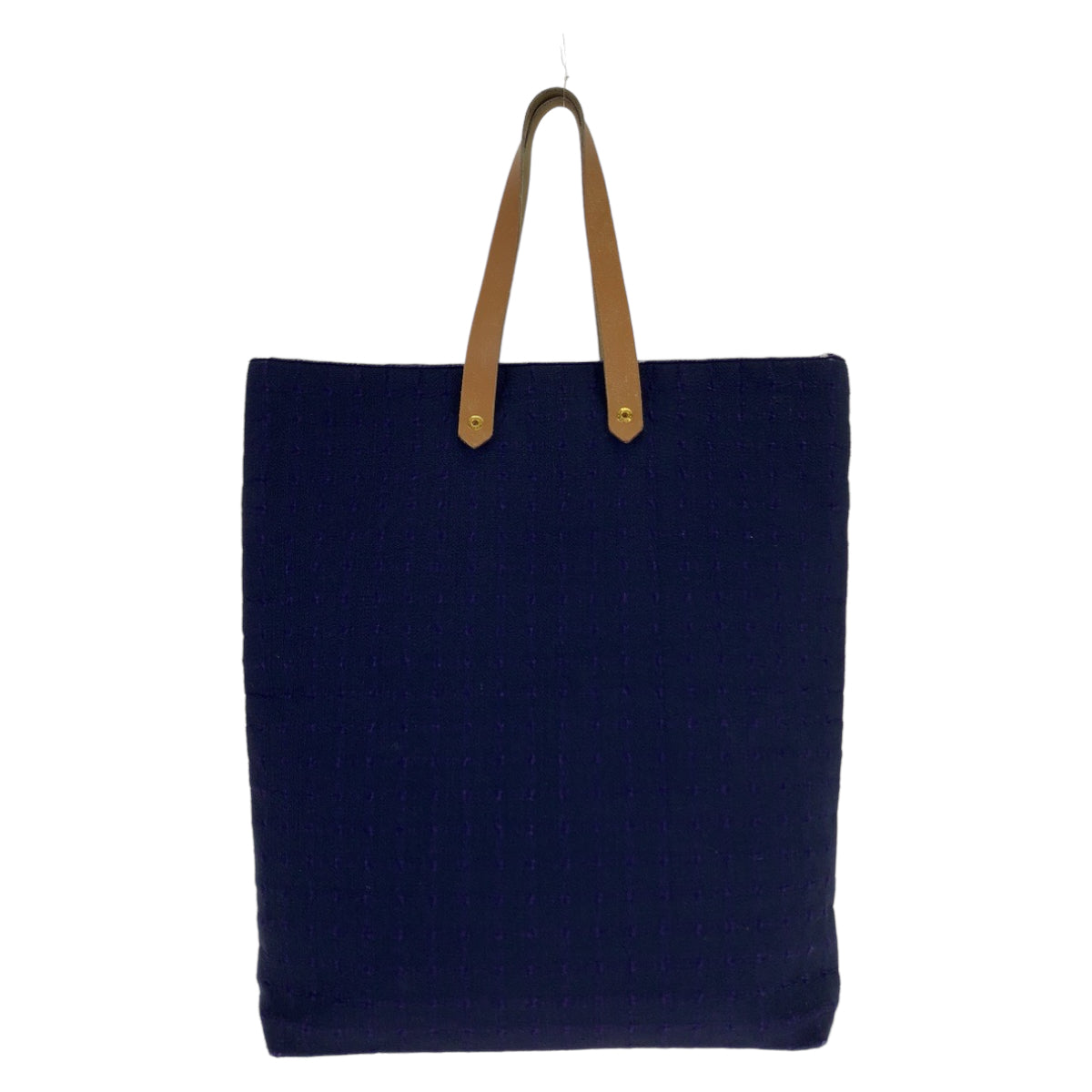 Hermes Tote Bag Cotton Handbag Amedaba Gm Women Leather Canvas Purple