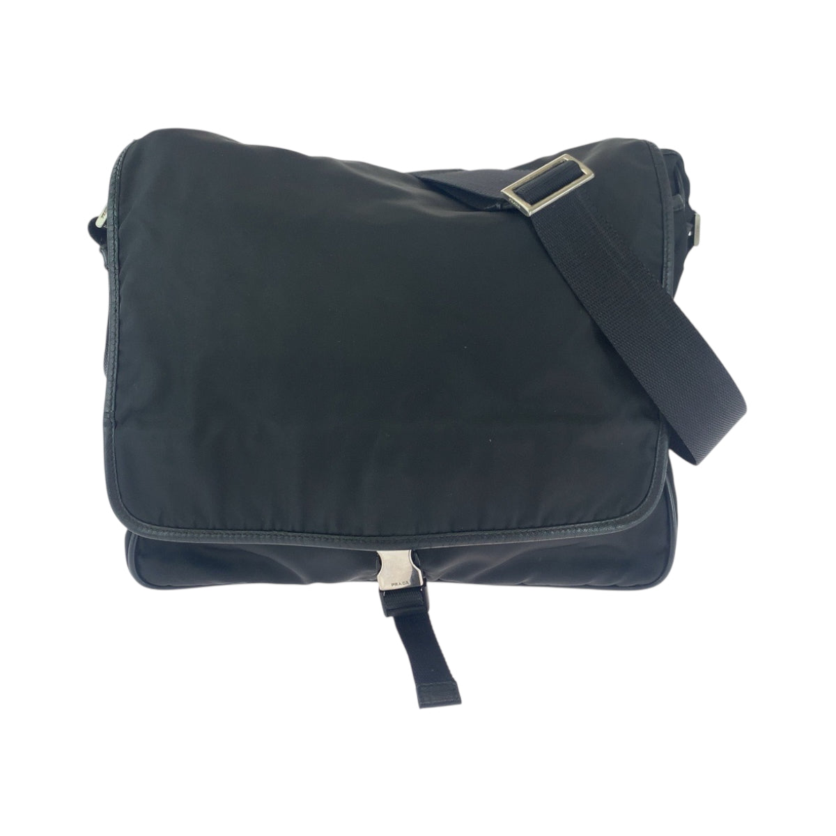 Shoulder Bag V Silvermetal Shoulder Bag Messenger Nylon Black Logo Women