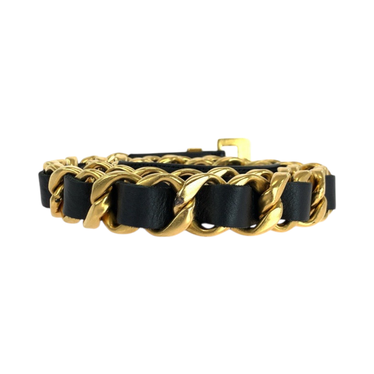 Chanel belt 30 Black Leather