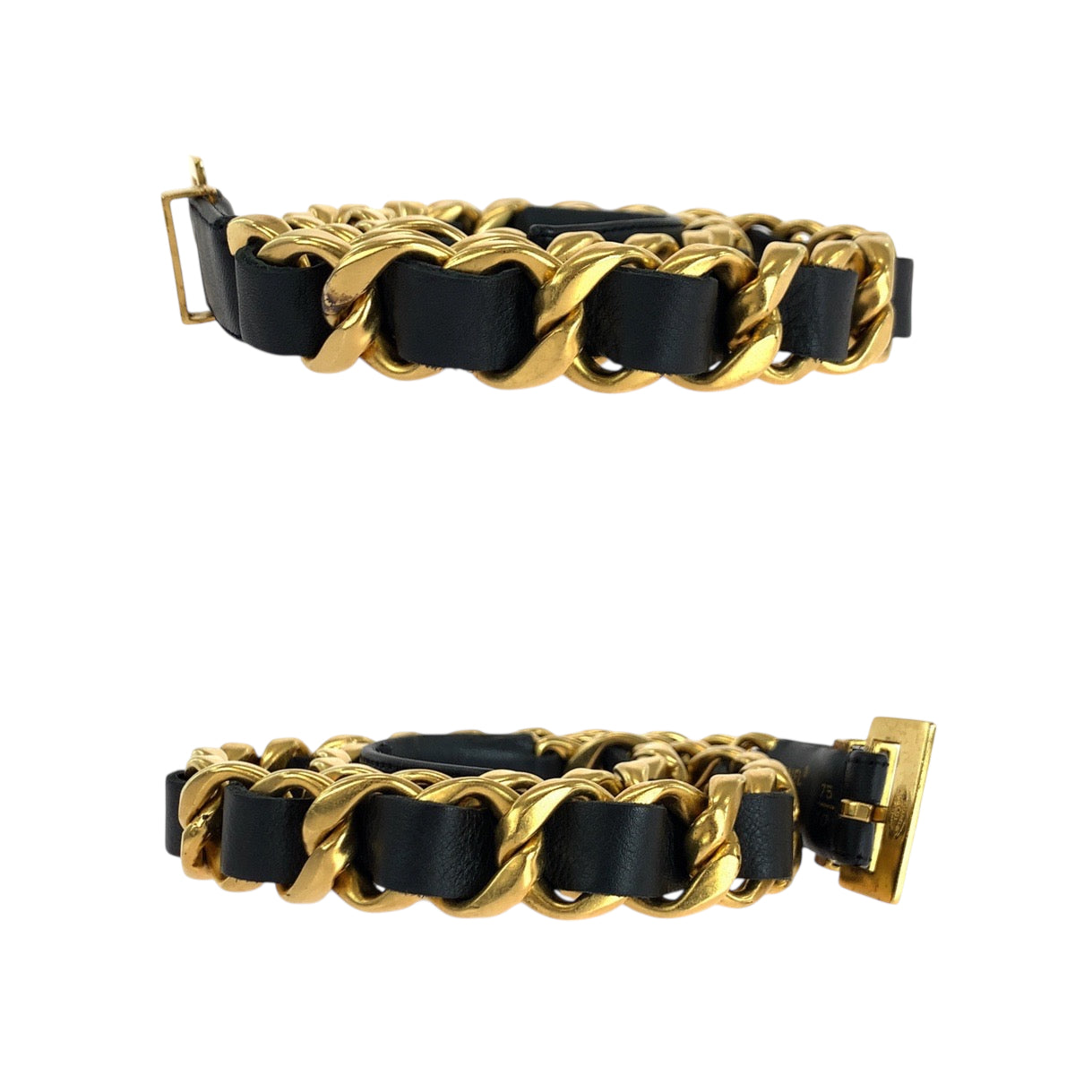 Chanel belt 30 Black Leather