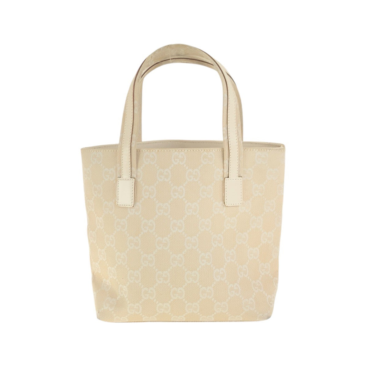Gucci 002. GG Ivory Canvas Beige Tote Bag