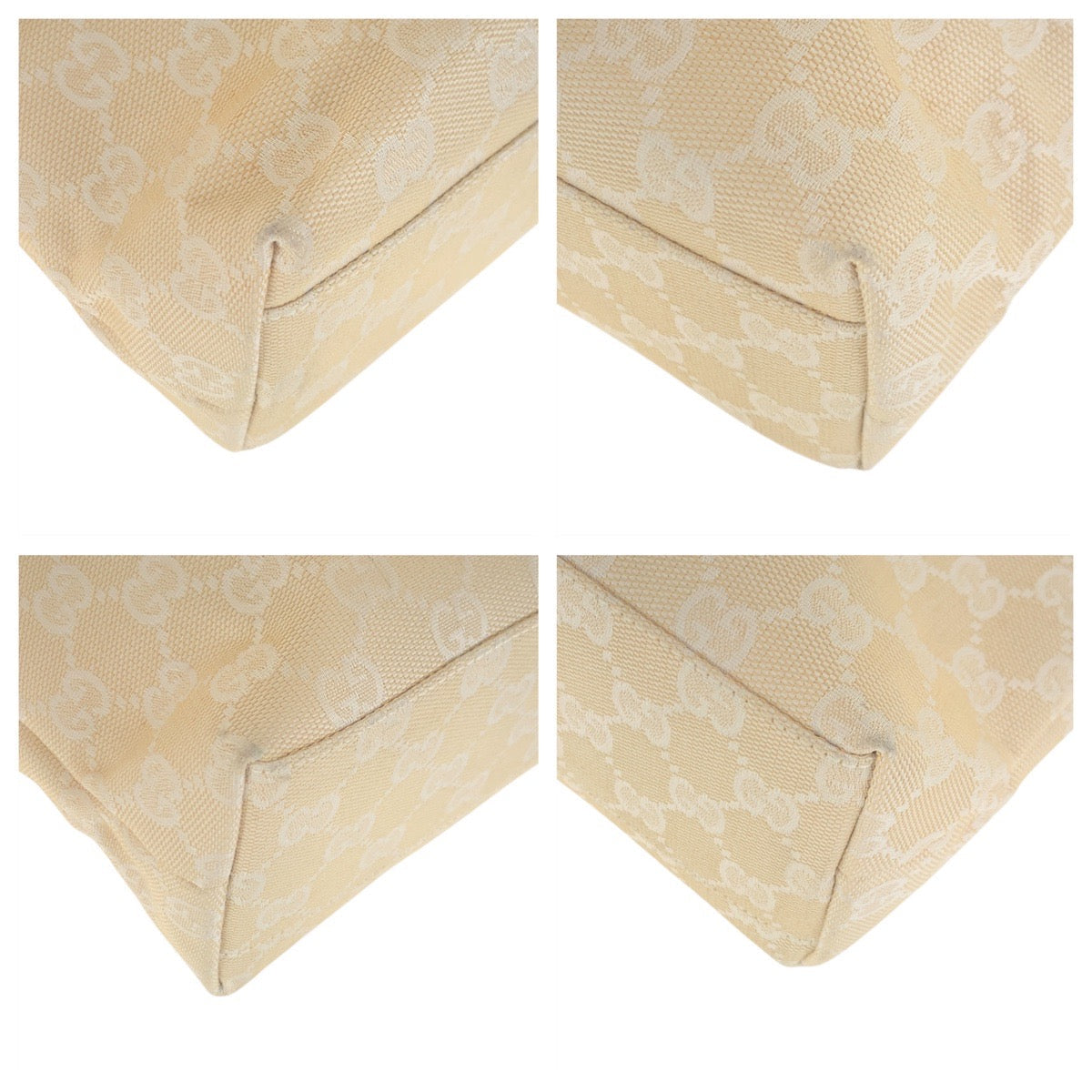 Gucci 002. GG Ivory Canvas Beige Tote Bag