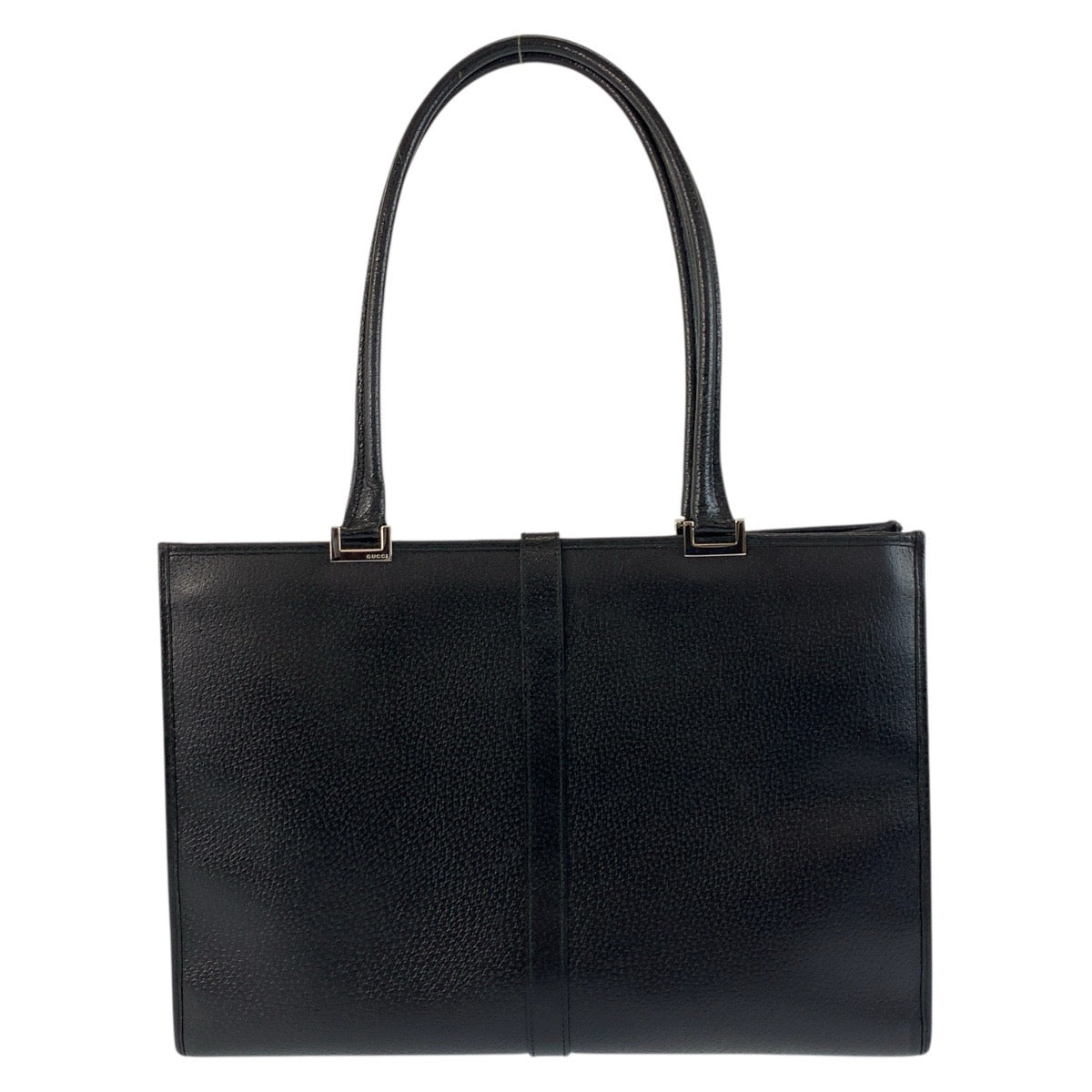 Gucci 002 SilverMetal Jackie Leather Black Shoulder Bag
