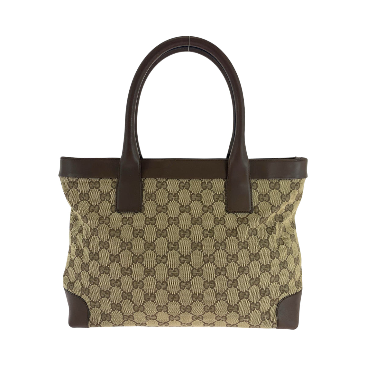 Gucci 002 GG SilverMetal Canvas Brown Beige Tote Bag