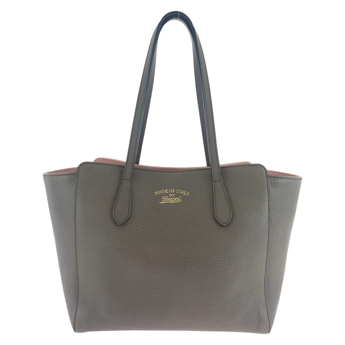 Gucci Greige Swing Leather Brown Pink Shoulder Bag