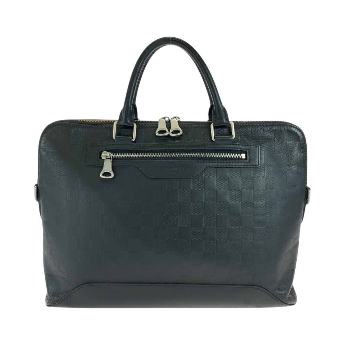 Louis Vuitton Business N41019 SilverMetal Business Damier Leather Black Handbag