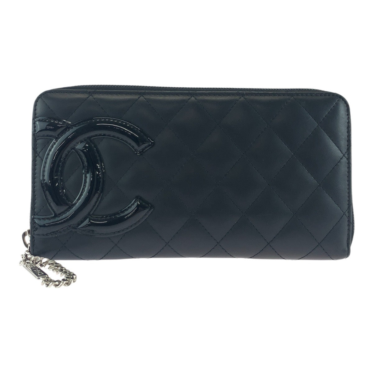 Chanel Cambon Line Coco Mark Leather Long Wallet