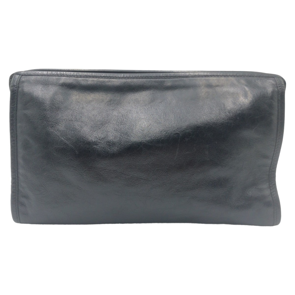 Gucci business Interlocking Leather Black Clutch Bag