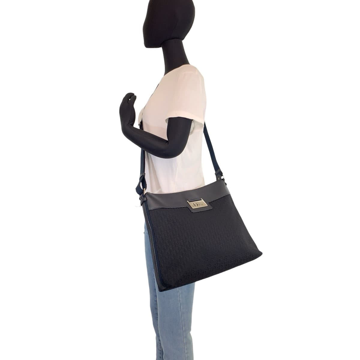 Dior Shoulder Bag , Silvermetal Shoulder Bag Messenger Leather Canvas