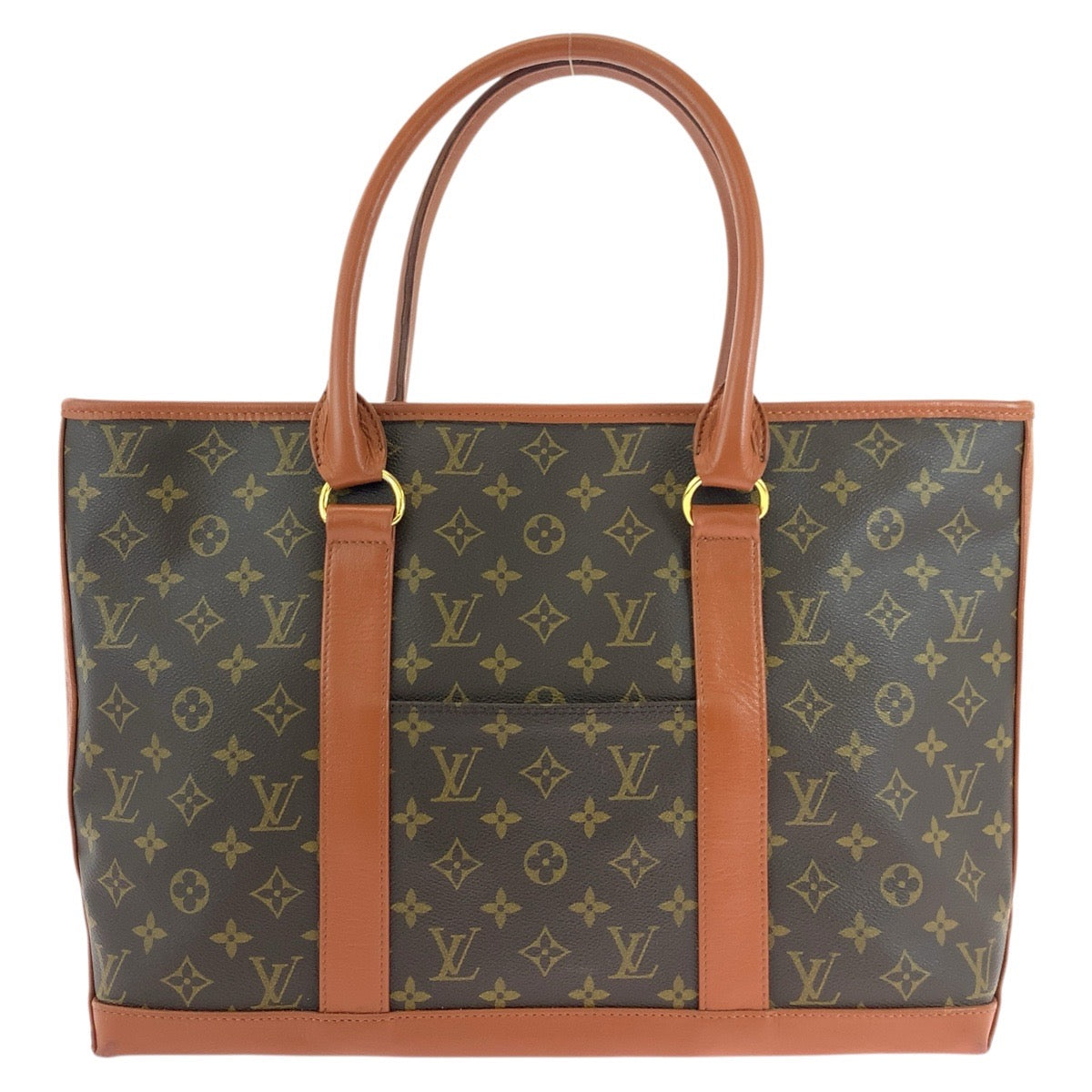 Louis Vuitton M42425 PVC weekend Monogram Leather Brown Gold Shoulder Bag