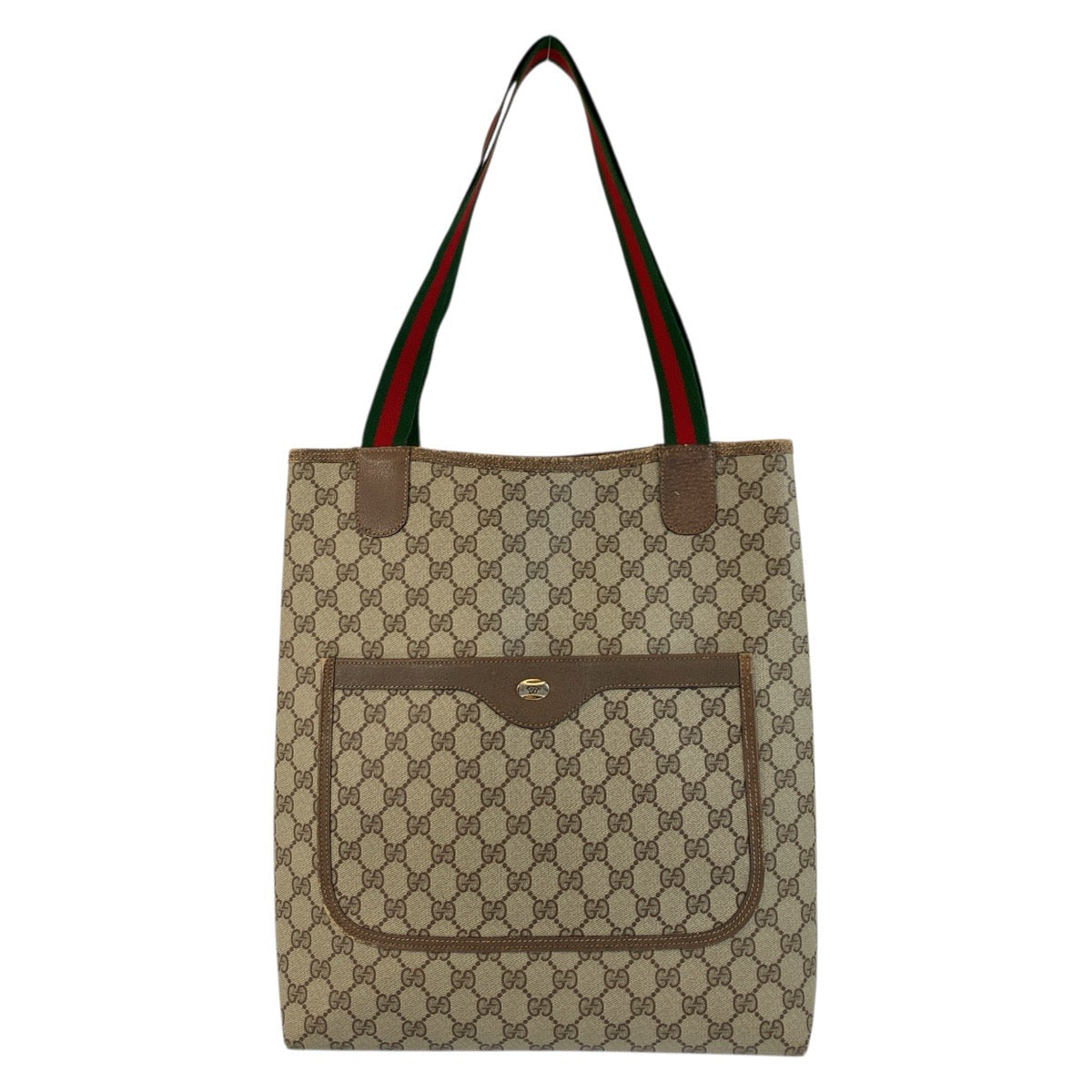 Gucci 39 02 003 GG Supreme Canvas Brown Beige Shoulder Bag