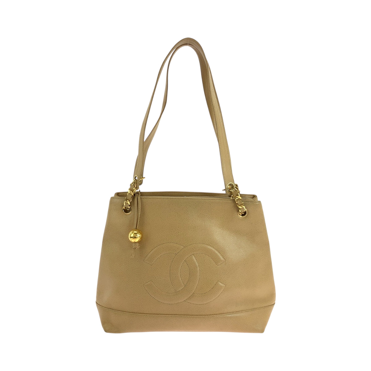 Chanel Caviar skin Camel k Gold Shoulder Bag